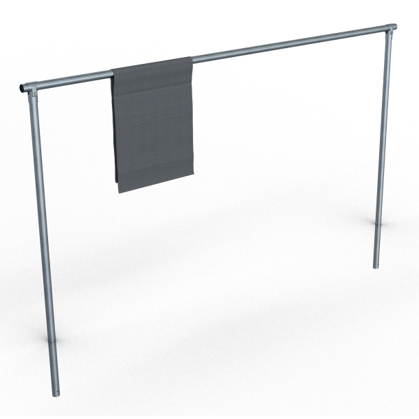 Carpet beater frame | Cross tube 4000 mm | steel tube  60 mm